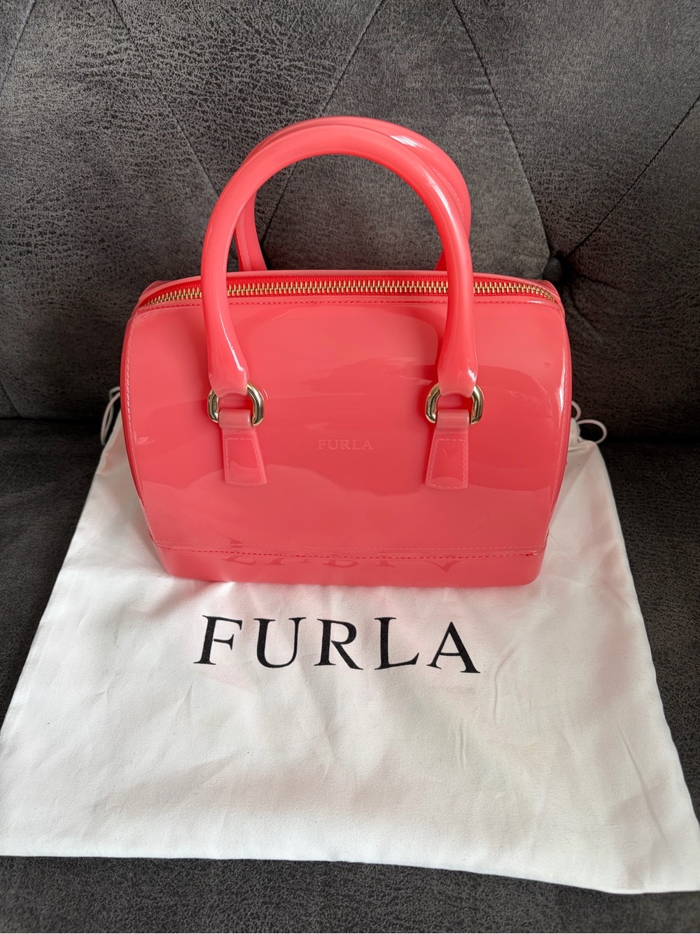Furla Jelly “Candy Bag” Coral